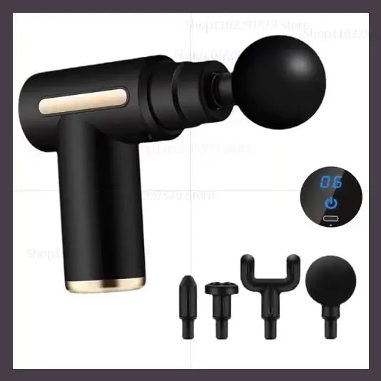 Fascia Massage Gun — 6 Speeds, 4 Heads | Deep Tissue Recovery