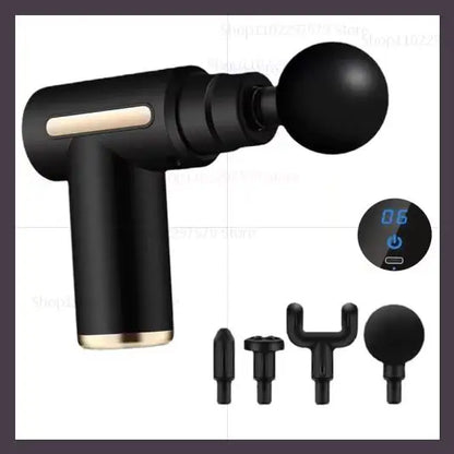 Fascia Massage Gun — 6 Speeds, 4 Heads | Deep Tissue Recovery