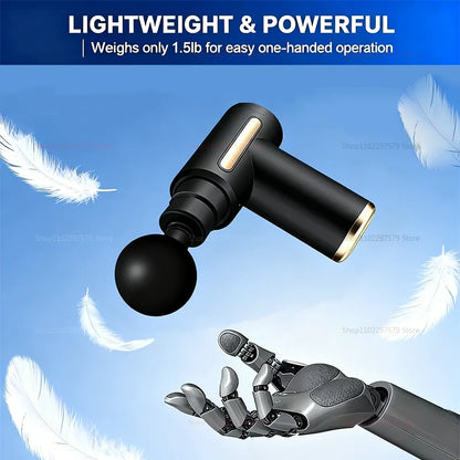 Fascia Massage Gun — 6 Speeds, 4 Heads | Deep Tissue Recovery